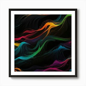 Abstract Wave Painting Art Print