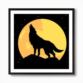 Howling Wolf Art Print