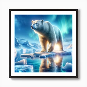 Polar Bear In The Arctic Art Print