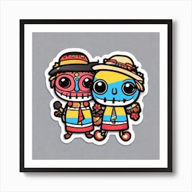 Colombian Festivities Sticker 2d Cute Fantasy Dreamy Vector Illustration 2d Flat Centered By (10) Art Print