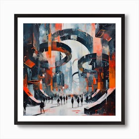 Futuristic City 41 Art Print