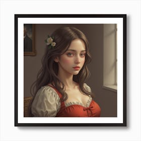 Portrait Of A Girl Art Print