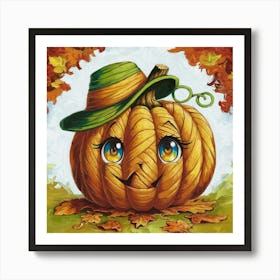 Pumpkin Hat 5 Art Print