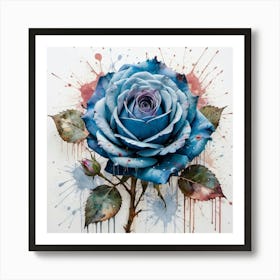 Blue Rose 8 Art Print