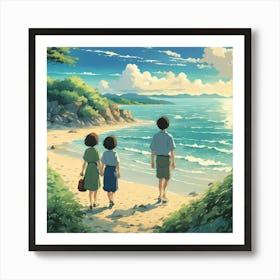 AT THE BEACH Art Print