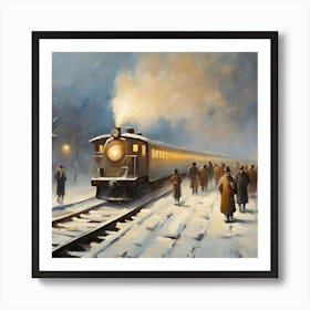 Train In The Snow 1 Art Print