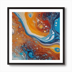 Flowing Streams Abstract Painting Art Print