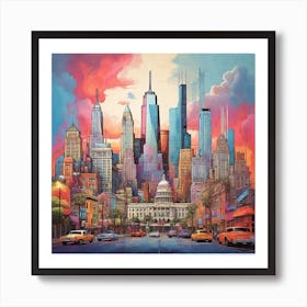 New York City Skyline 1 Art Print