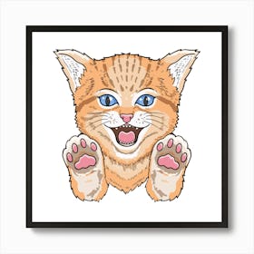 Cute Kitten With Blue Eyes 1 Art Print