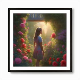 Into the garden Art Print