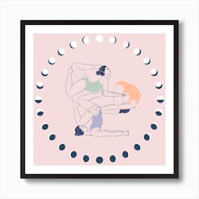 Cyclical Woman Square Art Print