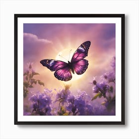 Butterfly In The Sky Art Print