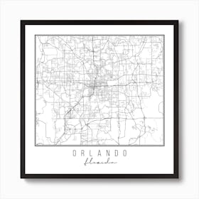 Orlando Florida Street Map Art Print