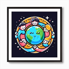 Kids Around The World Art Print