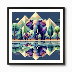 The Antarctic Allies Elephants Art Print