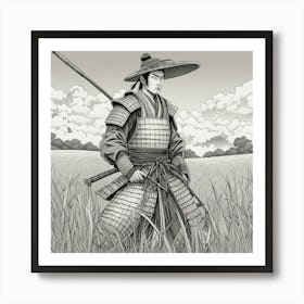 Samurai Art 92 Art Print