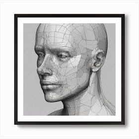 3d Head 2 Art Print