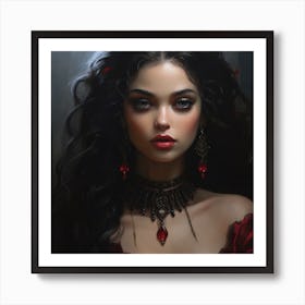 Gothic Beauty Art Print