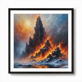 Burning Mountains Art Print