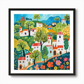 Kids Travel Illustration Spain 2 Art Print