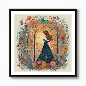 Fairytale Forest The Magic of Watercolor: A Deep Dive into Undine, the Stunningly Beautiful Asian Goddess Art Print