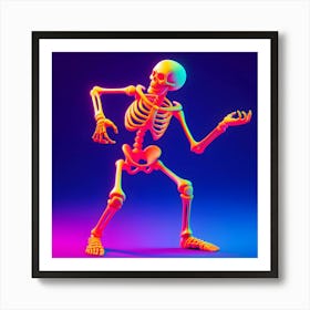 Halloween Skeleton 1 Art Print