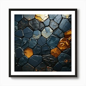 Abstract Stone Wall 2 Art Print