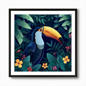 Toucan In The Jungle 4 Art Print