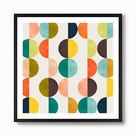 Colorful geometric shapes 3 Art Print