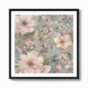 Pink Flowers 1 Art Print