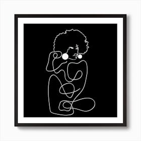 Matisse Noir No 2 Square Art Print