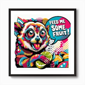 Loris, pop art Art Print