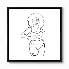 You Go, Girl Square Art Print