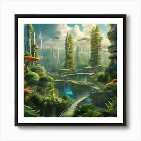 A.I. Blends with nature 8 Art Print