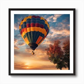 Hot Air Balloon In The Sky Art Print