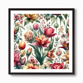 Floral Wallpaper Art Print