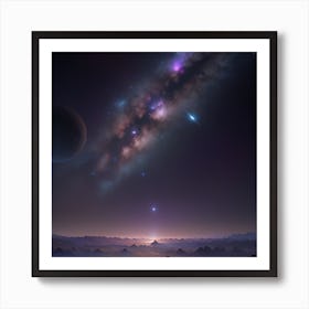 Space Landscape 1 Art Print