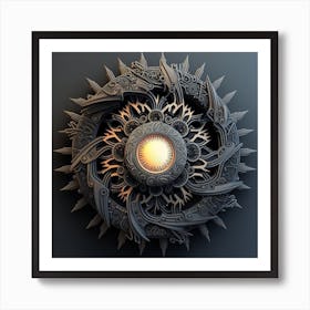 3d logo Dark art Art Print