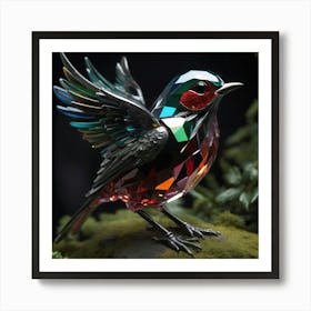 Bird In Glass 1 Art Print