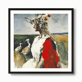 Woman With A Crown Art Print