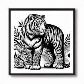 Illustration Tiger 3 Art Print