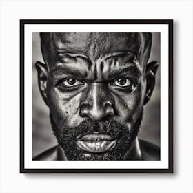 Black And White Portrait Of A Man Art Print