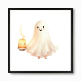 Ghost With Candle Art Print