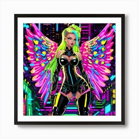 Neon Angel 41 Art Print