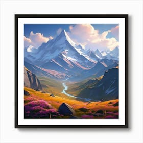 Caucasus Mountains Georgia Art Print