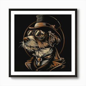 Steampunk Dog 27 Art Print