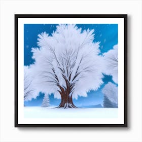 Snowy Trees 2 Art Print
