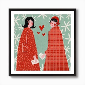Be My Valentine Square Art Print
