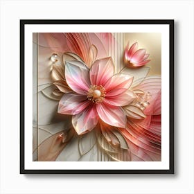 Abstract Flower Painting 13 Art Print