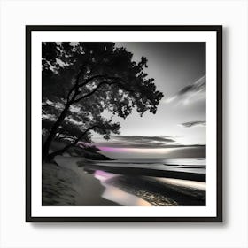 Sunset On The Beach 32 Art Print